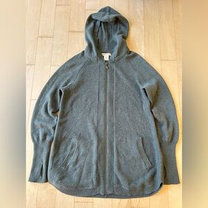 Dakini by Anthropologie Women’s Gray Full Zip Long Hoodie Sweater Size Medium
